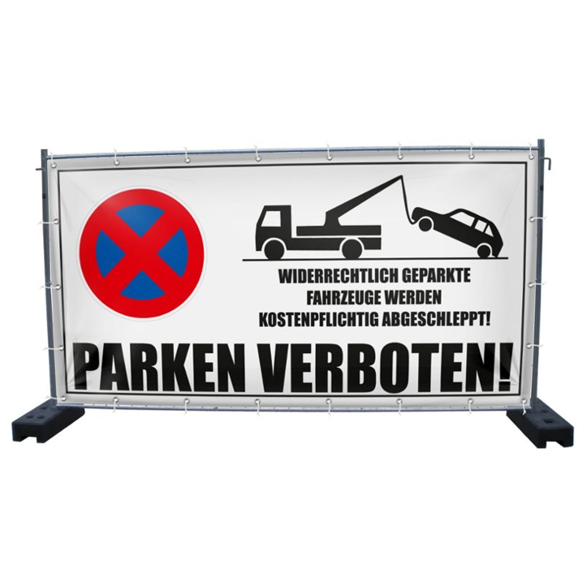 340 x 173 cm | Parken verboten Bauzaunbanner (1477)