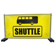 340 x 173 cm | Shuttle Bus Bauzaunbanner (1874)