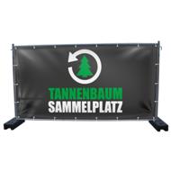 340 x 173 cm | Tannenbaum Sammelplatz Bauzaunbanner (2805)