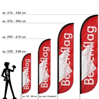 Convex | Beachflag Standard selbst gestalten, einseitig, verschiedene Größen