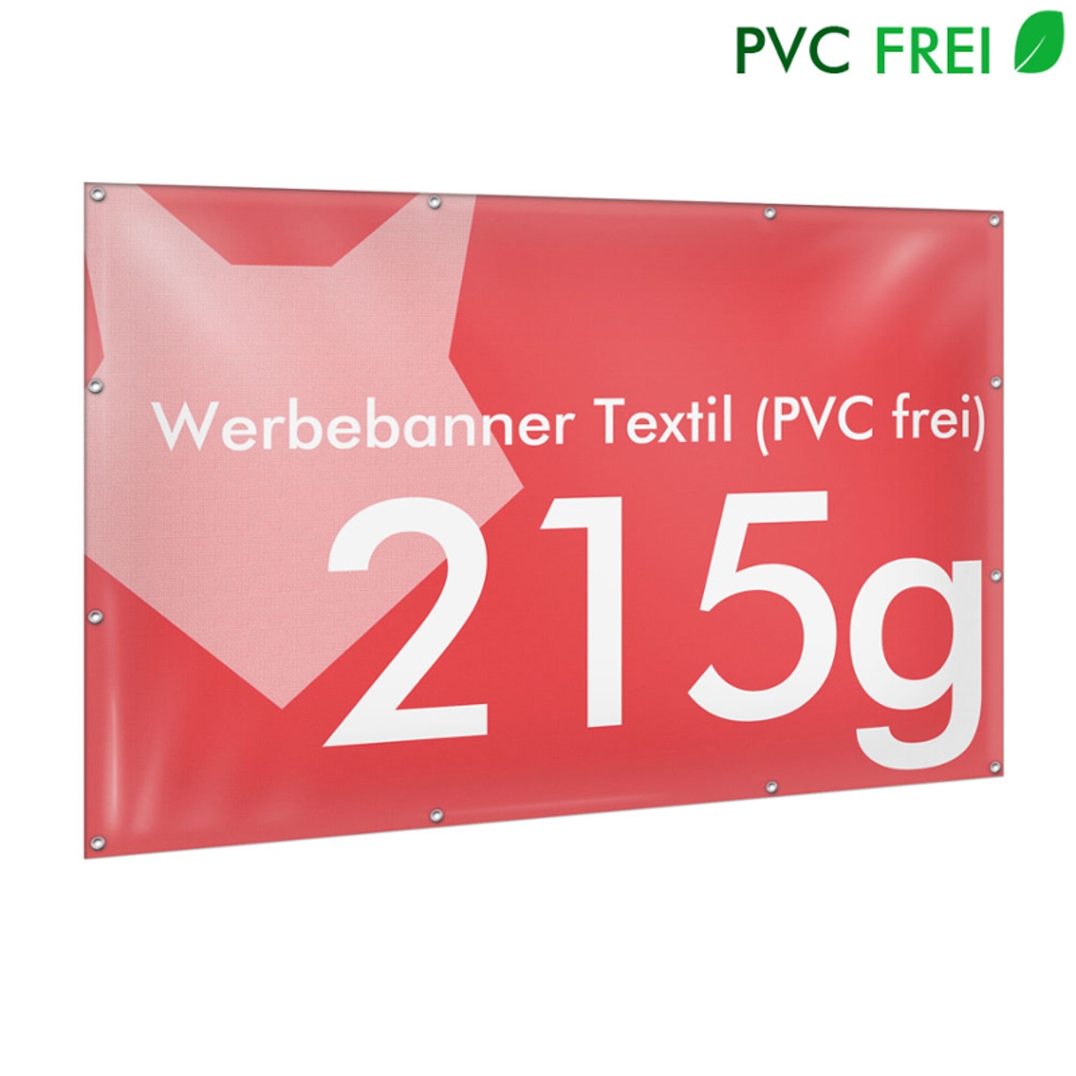 Werbebanner selbst gestalten, 215g Textil Premium B1 (PVC frei)