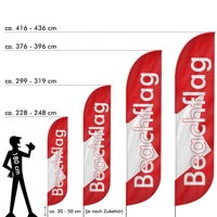 Convex | Selbst gestalten Beachflag, zweiseitig