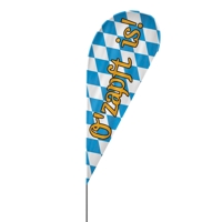 Drop | O’zapft is, Oktoberfest Beachflag, blau weiß, verschiedene Größen, V1
