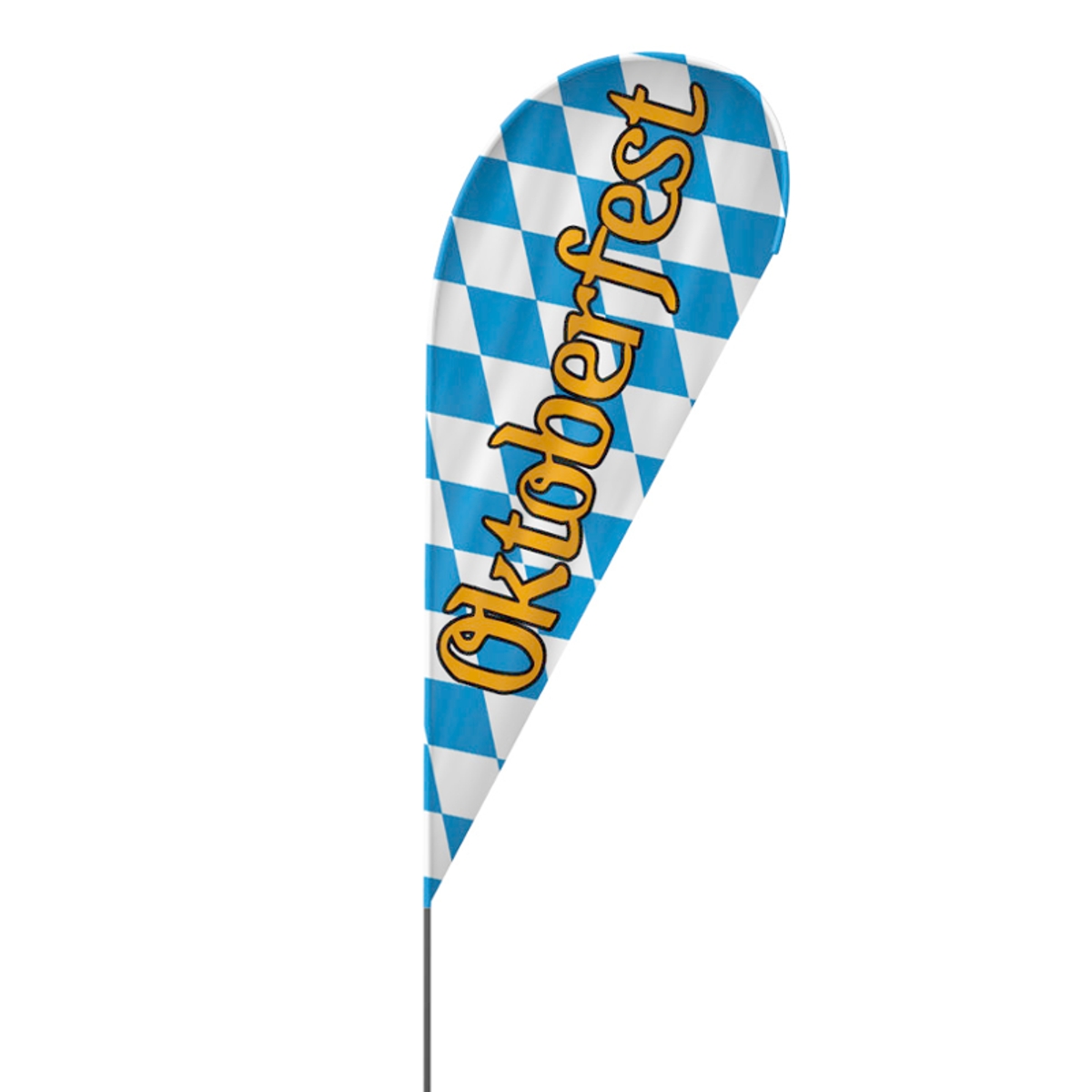 Drop | Oktoberfest Beachflag, blau weiß, verschiedene Größen, V2