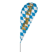 Drop | Pfiad Eich, Oktoberfest Beachflag, blau weiß, verschiedene Größen, V1