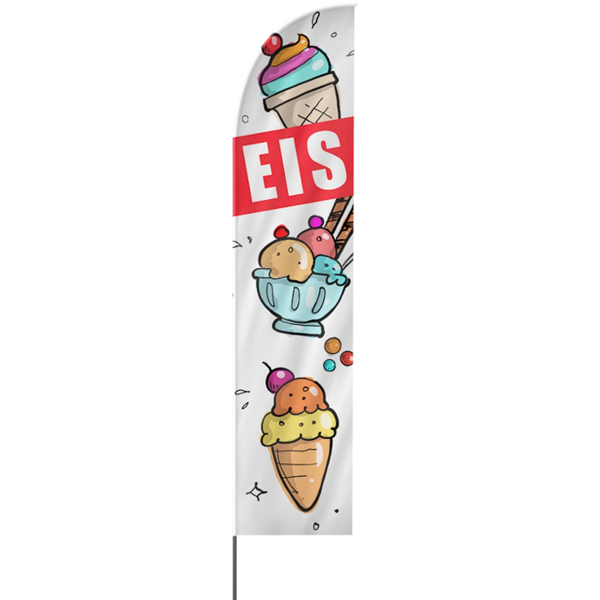 Straight | Eis Beachflag (3188)