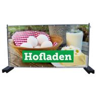 340 x 173 cm | Hofladen Bauzaunbanner (3219)