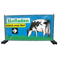 340 x 173 cm | Hofladen Bauzaunbanner (3218)