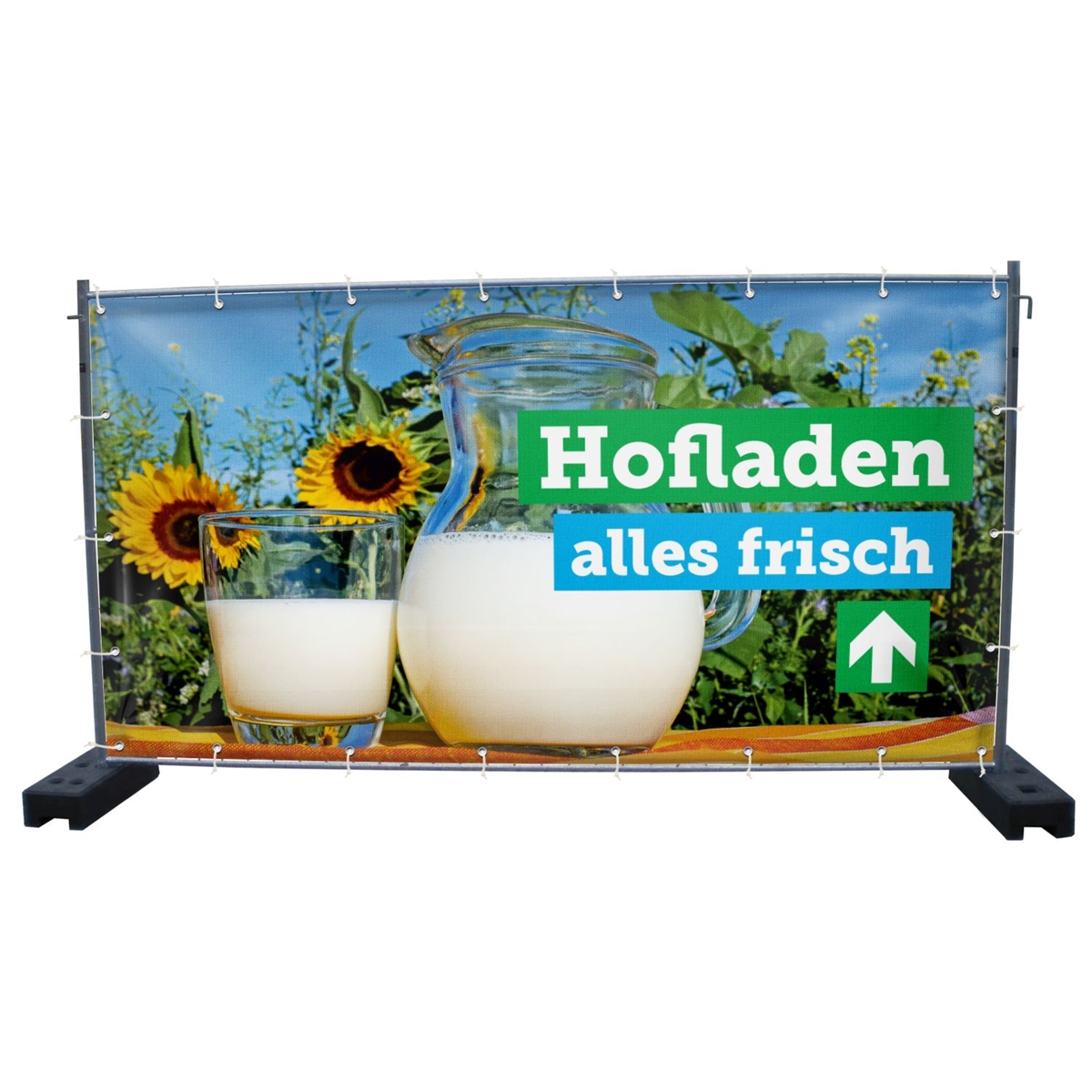 340 x 173 cm | Hofladen Bauzaunbanner (3217)