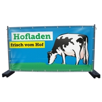 340 x 173 cm | Hofladen Bauzaunbanner (3218)