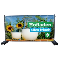 340 x 173 cm | Hofladen Bauzaunbanner (3217)