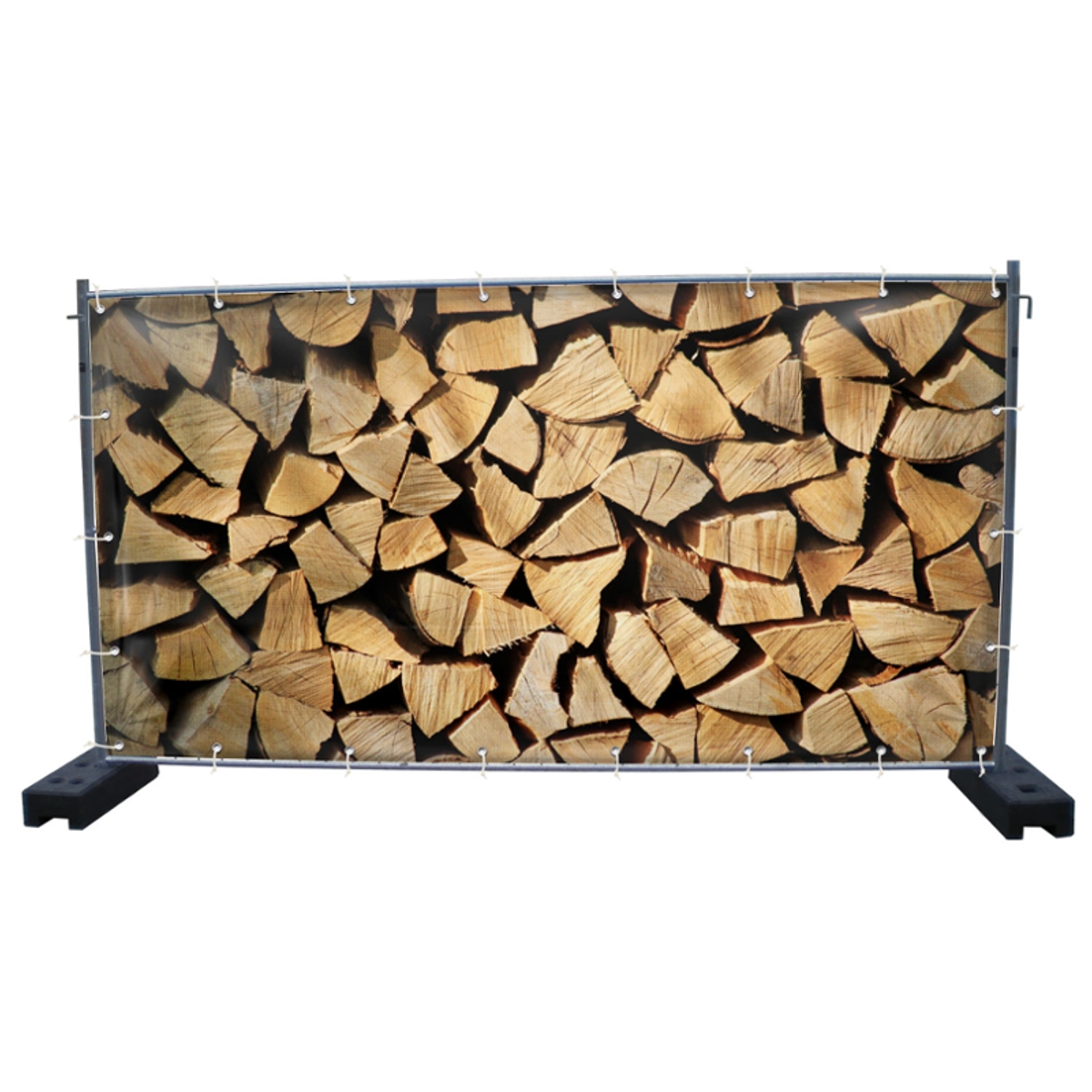 340 x 173 cm | Holzstapel Bauzaunbanner (3160)