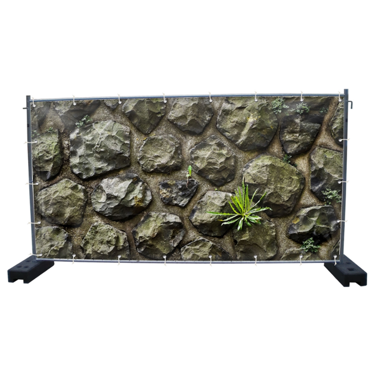 340 x 173 cm | Steinwand Bauzaunbanner (3127)