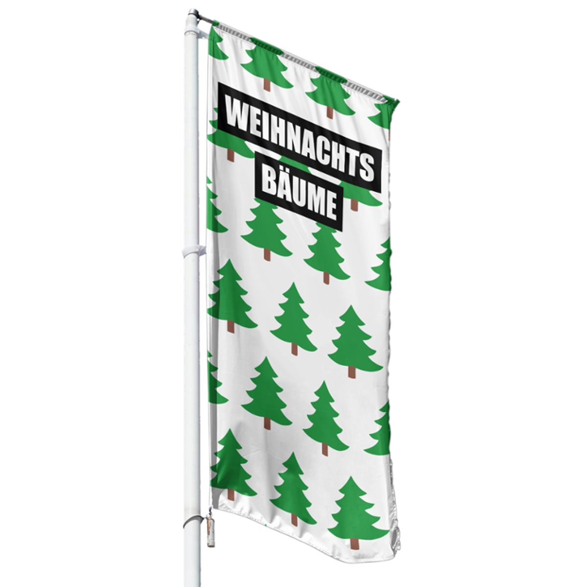  Weihnachtsbäume Hissflagge, Fahne im Wunschformat (2143)