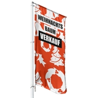 Weihnachtsbaum Verkauf Hissflagge, Fahne im Wunschformat (2140)