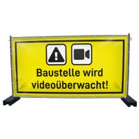 340 x 173 cm | Baustelle wird videoüberwacht Bauzaunbanner (1969)