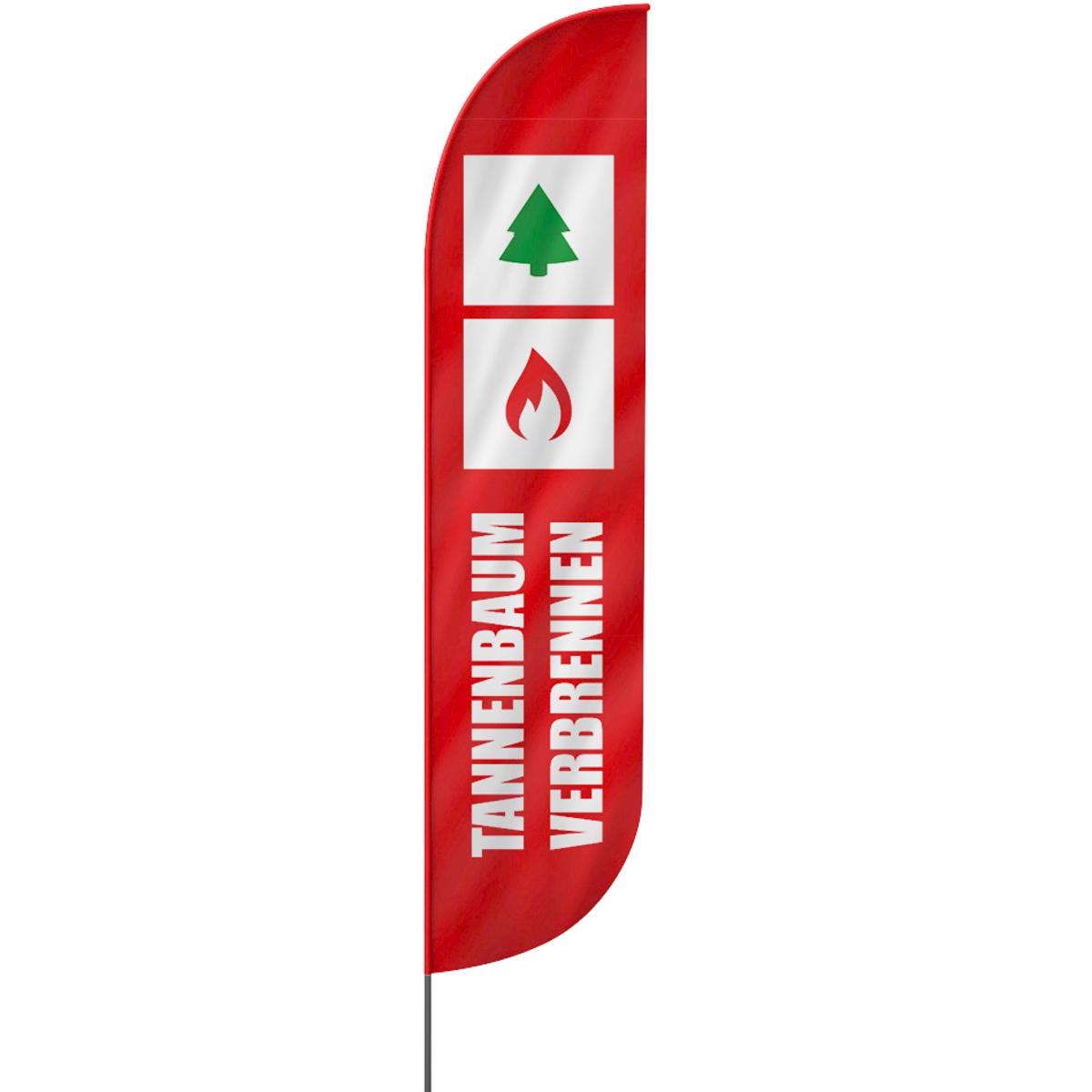 Tannenbaum Verbrennen Beachflag, 3 Modelle, 4 Größen (2807)