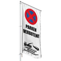 Parken verboten Hissflagge, Fahne in 6 Größen (1477)