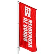 Büros zu verkaufen Hissflagge, Fahne im Wunschformat (3995)