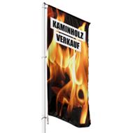 Kaminholz Verkauf Hissflagge, Fahne in 6 Größen (2313)