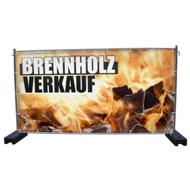 340 x 173 cm | Brennholz Verkauf Bauzaunbanner (4105)