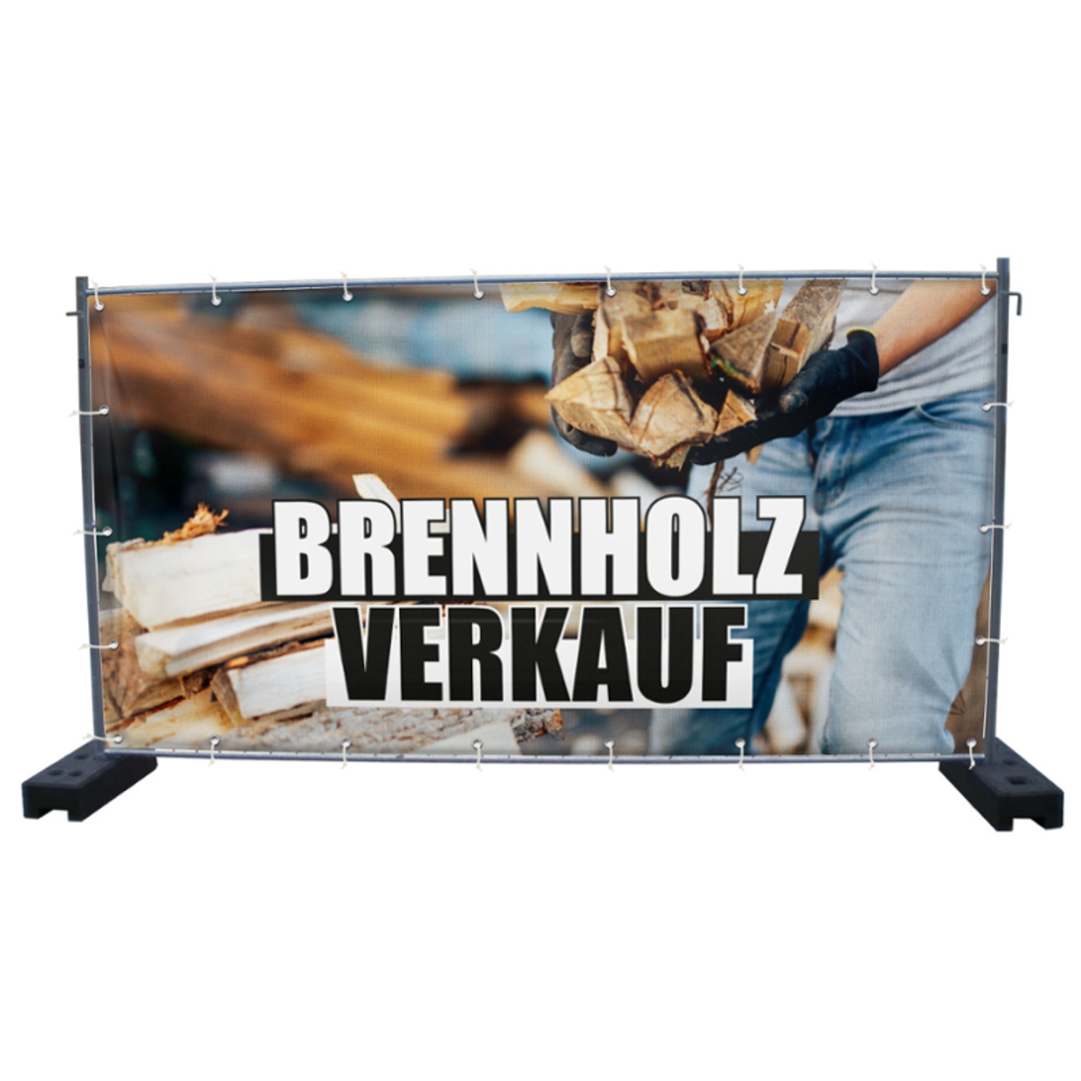 340 x 173 cm | Brennholz Verkauf Bauzaunbanner (4104)