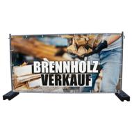 340 x 173 cm | Brennholz Verkauf Bauzaunbanner (4104)