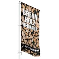 Brennholz Verkauf Hissflagge, Fahne in 6 Größen (4108)