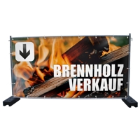 340 x 173 cm | Brennholz Verkauf Bauzaunbanner (4106)