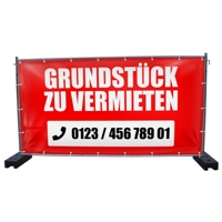 340 x 173 cm | Grundstück zu vermieten Bauzaunbanner (4003)