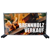 340 x 173 cm | Brennholz Verkauf Bauzaunbanner (4106)