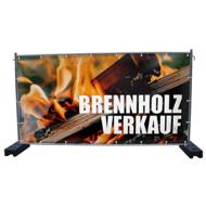 340 x 173 cm | Brennholz Verkauf Bauzaunbanner (4106)