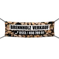 Brennholz Verkauf Werbebanner, Wunschformat (4130)