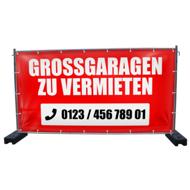 340 x 173 cm | Großgaragen zu vermieten Bauzaunbanner (4001)