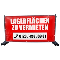 340 x 173 cm | Lagerflächen zu vermieten Bauzaunbanner (4002)