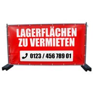 340 x 173 cm | Lagerflächen zu vermieten Bauzaunbanner (4002)