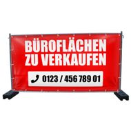 340 x 173 cm | Büroflächen zu verkaufen Bauzaunbanner (3996)