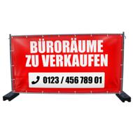 340 x 173 cm | Büroräume zu verkaufen Bauzaunbanner (3995)