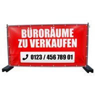 340 x 173 cm | Büroräume zu verkaufen Bauzaunbanner (3995)