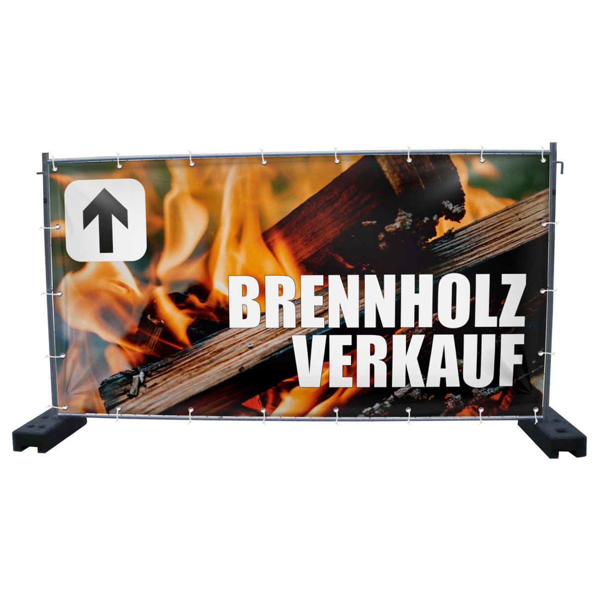 340 x 173 cm | Brennholz Verkauf Bauzaunbanner (4106)