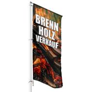 Brennholz Verkauf Hissflagge, Fahne in 6 Größen (4106)