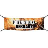 Brennholz Verkauf Werbebanner, Banner in 6 Größen (4127)