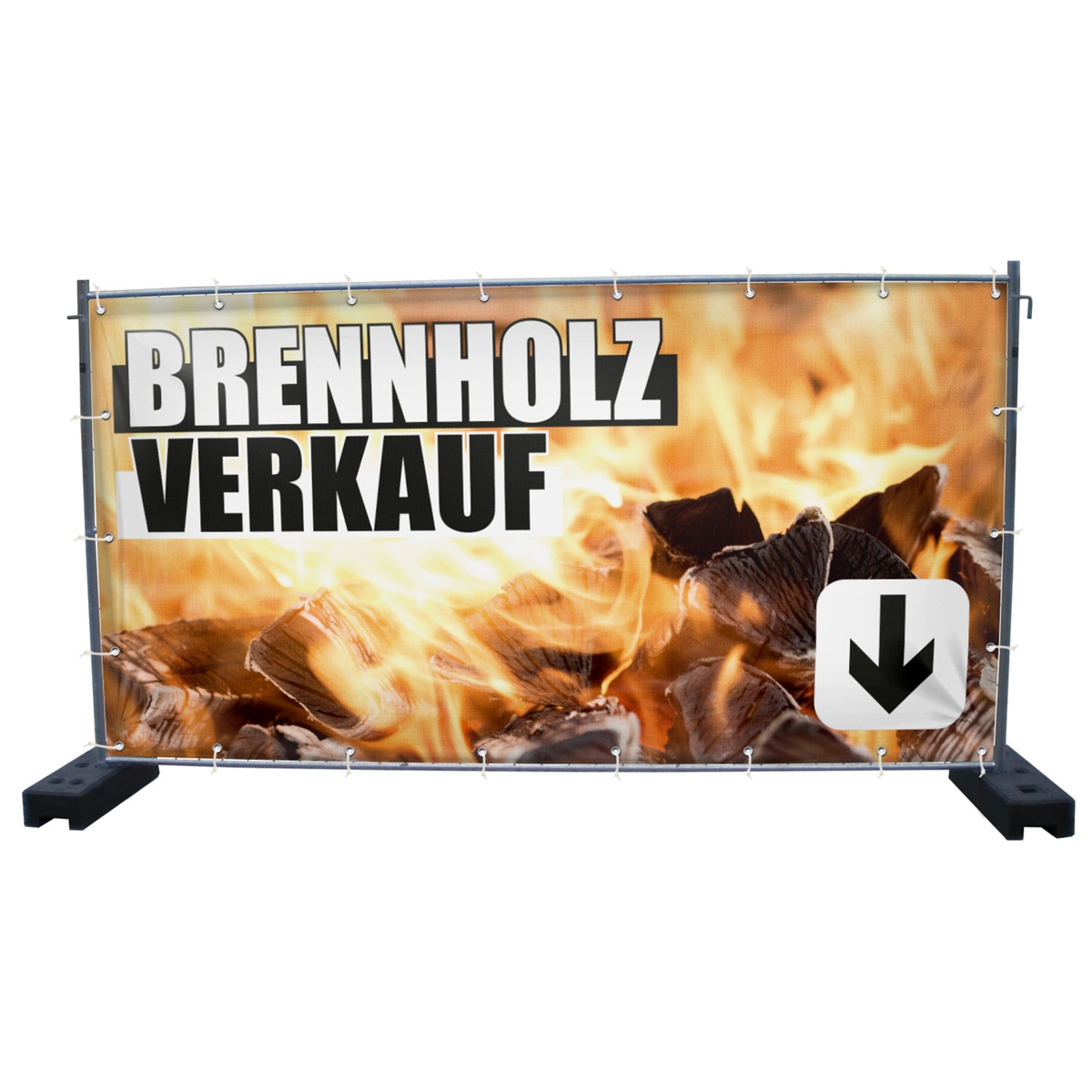 340 x 173 cm | Brennholz Verkauf Bauzaunbanner (4105)