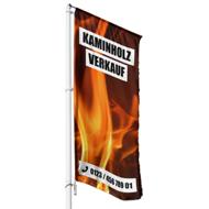 Kaminholz Verkauf Hissflagge, Fahne in 6 Größen (2315)