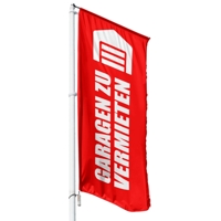 Garagen zu vermieten Hissflagge, Fahne im Wunschformat (4001)