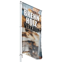 Brennholz Verkauf Hissflagge, Fahne in 6 Größen (4104)