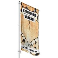Kaminholz Verkauf Hissflagge, Fahne in 6 Größen (2314)