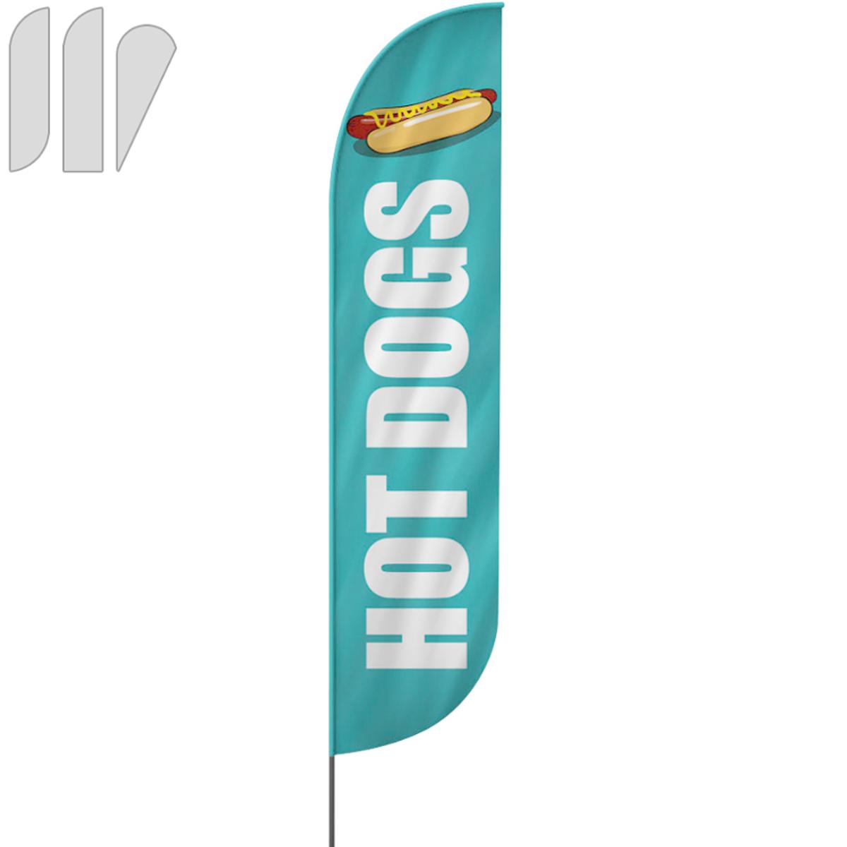 Hot Dogs Beachflag, 3 Modelle, 4 Größen (2651)