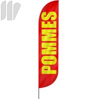 Pommes Beachflag, 3 Modelle, 4 Größen (2654)