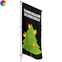 Tannenbaum Verbrennen Hissflagge, Fahne im Wunschformat (2809)